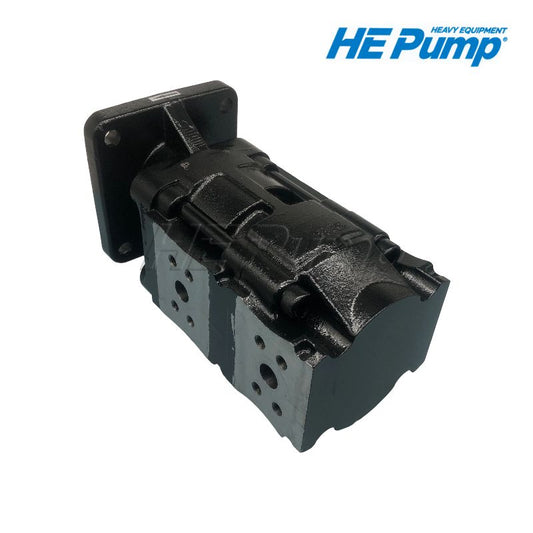 Casappa 7993303Z (7993303) double hydraulic gear pump replacement for Terex 860 and 880 backhoe loaders.