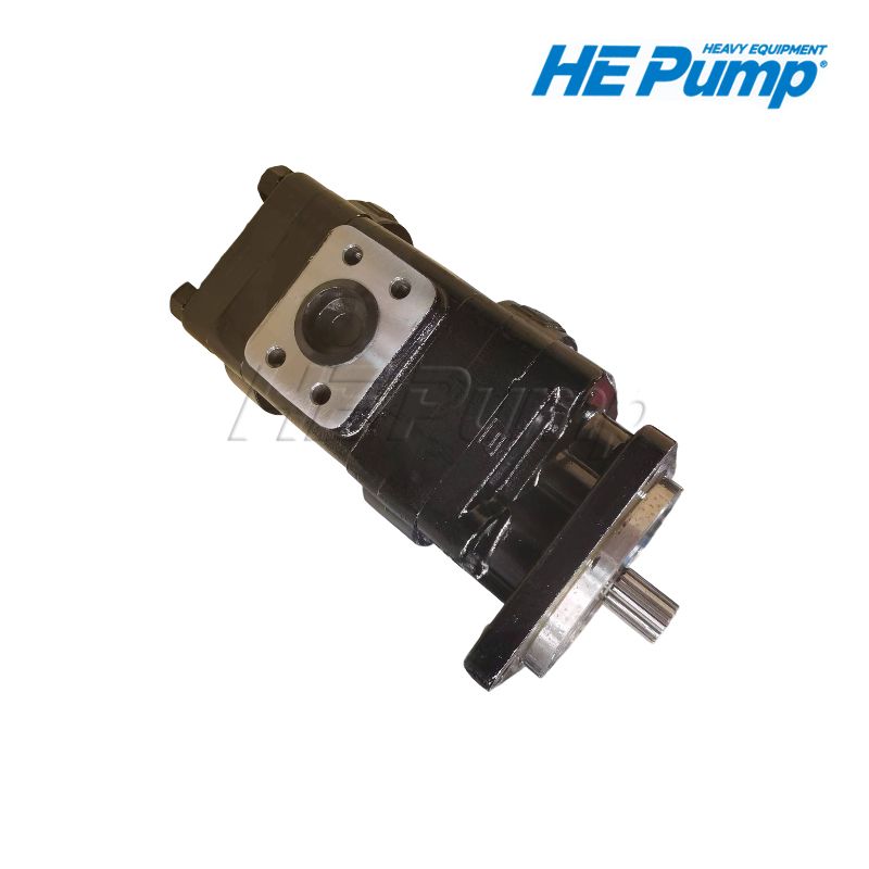 CASE D149283 main hydraulic gear pump assembly replacement for CASE 580K and 580SK backhoe loaders.