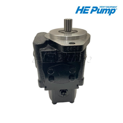 Caterpillar 238-7642 hydraulic gear pump replacement for CAT skid steer loaders and pneumatic tire rollers.