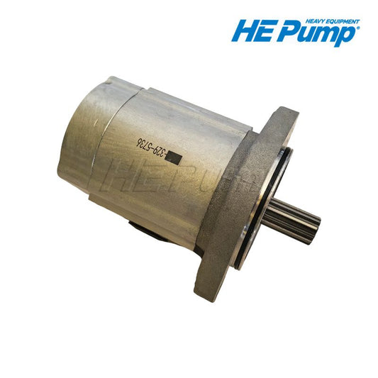  Caterpillar 329-5736 (3295736) hydraulic gear pump replacement for CAT M318D and M322D wheeled excavators.
