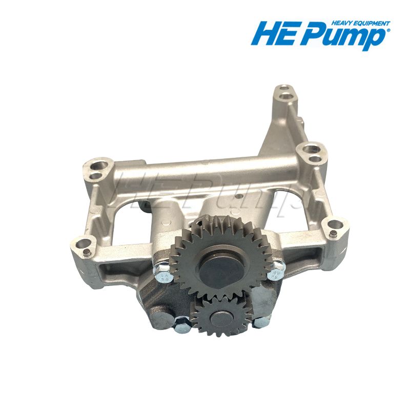 
Caterpillar 447-8576 (4478576) engine oil pump replacement for CAT 320 excavator and backhoe loader equipment.