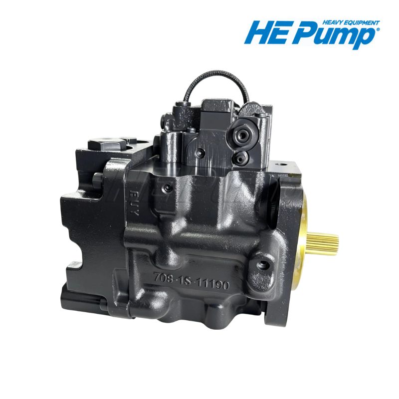 Komatsu 708-1S-11190 hydraulic piston pump replacement for D65PX-15 D65EX-15 D85EX-15 dozers and WA380-6 wheel loaders.